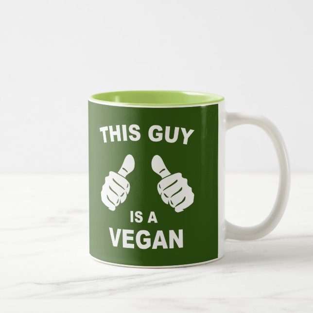 Caneca De Café Em Dois Tons Este Cara É Um Vegano (Direita)
