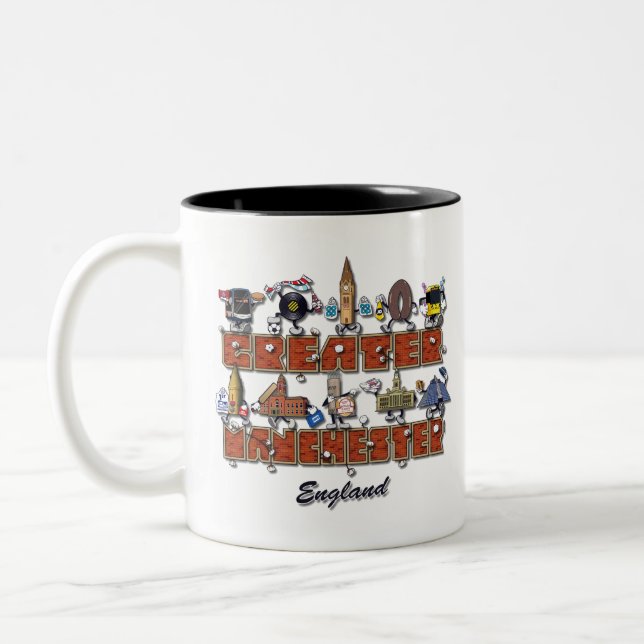 Caneca De Café Em Dois Tons Este é o Grande Manchester (Esquerda)