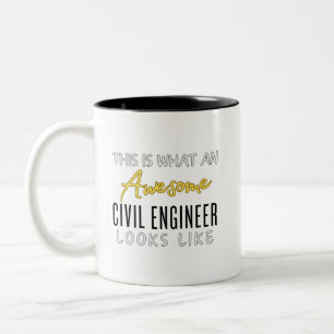 Caneca De Café Em Dois Tons Este é um Engenheiro Civil Incrível