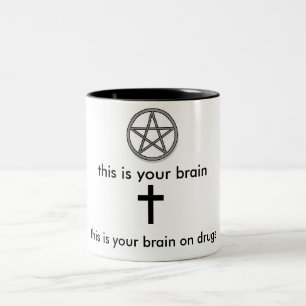 Caneca De Café Em Dois Tons Este é você cérebro (Pentacle) que este está s