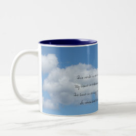 Caneca De Café Em Dois Tons Este mundo não é meu home…