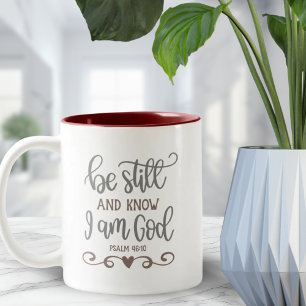 Caneca De Café Em Dois Tons Esteja E Know Bíblia Verse Gift