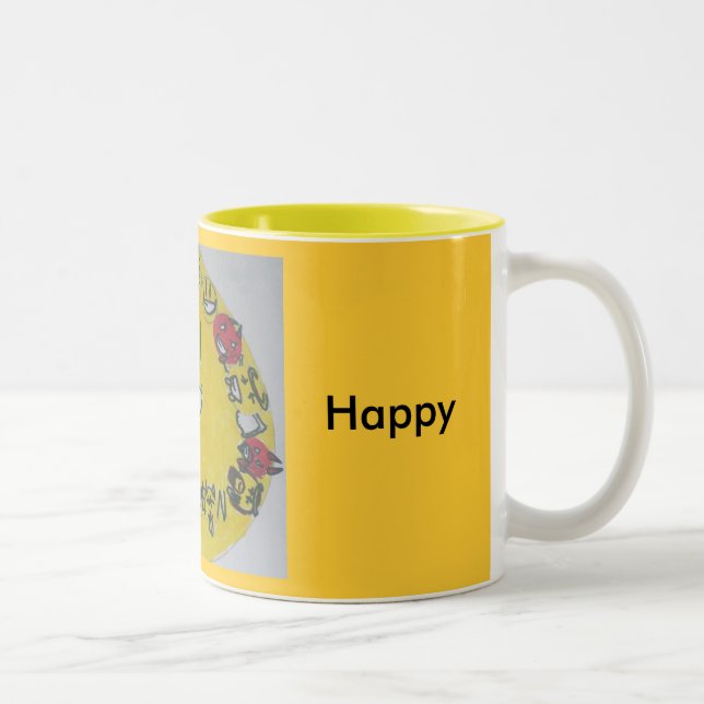 Caneca De Café Em Dois Tons Esteja feliz (Direita)