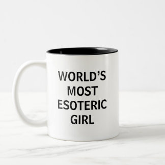 Caneca De Café Em Dois Tons Estética de Garota Mais Esotérica do Mundo