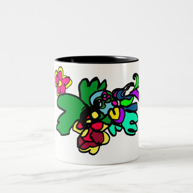 Caneca De Café Em Dois Tons Estilo beija-flor  (Centro)
