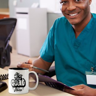 Caneca De Café Em Dois Tons Estilo de Grafite da enfermeira GOAT