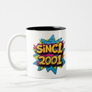 Caneca De Café Em Dois Tons Estilo de Grafite desde 2001 - Arte urbana de Neon