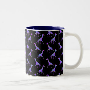 Caneca De Café Em Dois Tons Estilo de Hippie Roxo Girafa