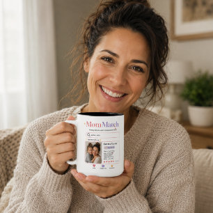 Caneca De Café Em Dois Tons Estilo de Pesquisa Colorido Tributo à Mãe em Foto