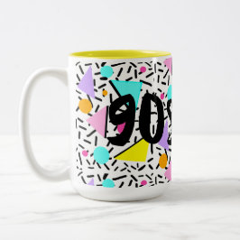 Caneca De Café Em Dois Tons estilo dos anos 90