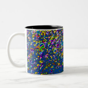 Caneca De Café Em Dois Tons Estilo esferoides Orbões Design Orgânicos