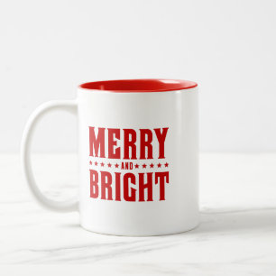 Caneca De Café Em Dois Tons Estilo Letterpress feliz e Brilho Nº 507