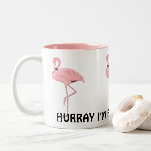 Caneca De Café Em Dois Tons Estou Aposentado Piadas Aposentadoria Flamingos Ro