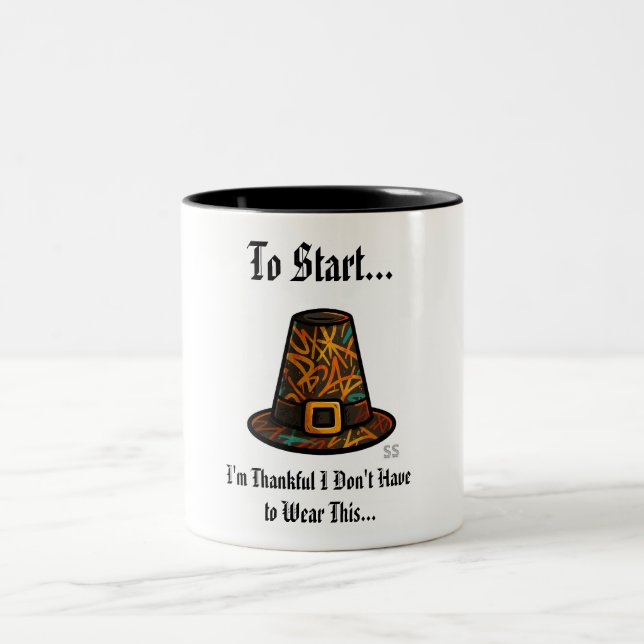 Caneca De Café Em Dois Tons Estou Grato/GPH (Centro)