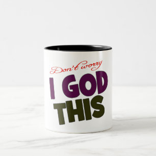 Caneca De Café Em Dois Tons Estou nas mãos de Deus