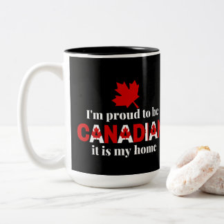 Caneca De Café Em Dois Tons Estou orgulhoso de ser canadense