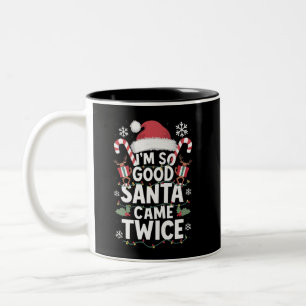 Caneca De Café Em Dois Tons Estou Tão Bem que o Papai Noel Veio Duas Vezes no 