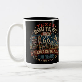 Caneca De Café Em Dois Tons Estrada Mãe Texas Café Nostalgia
