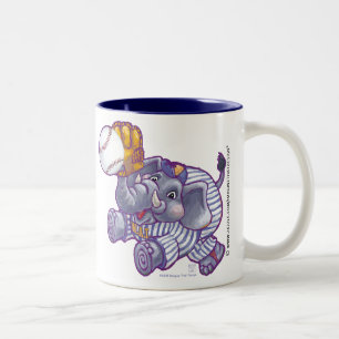 Caneca De Café Em Dois Tons Estrela de Basebol Elefante