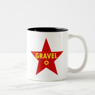 Caneca De Café Em Dois Tons Estrela de Círculo