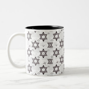 Caneca De Café Em Dois Tons Estrela de David