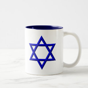 Caneca De Café Em Dois Tons Estrela de David