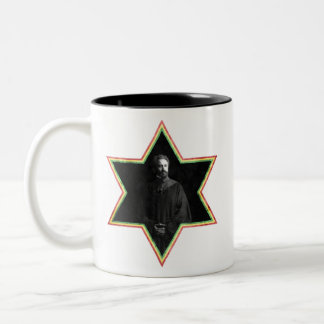 Caneca De Café Em Dois Tons Estrela de David de Haile Selassie