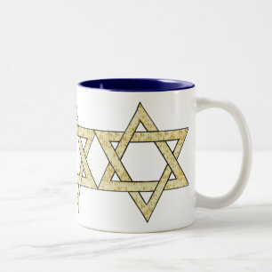 Caneca De Café Em Dois Tons Estrela de David do Matzoh