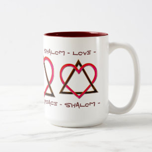 Caneca De Café Em Dois Tons Estrela do Amor de David (Mug)