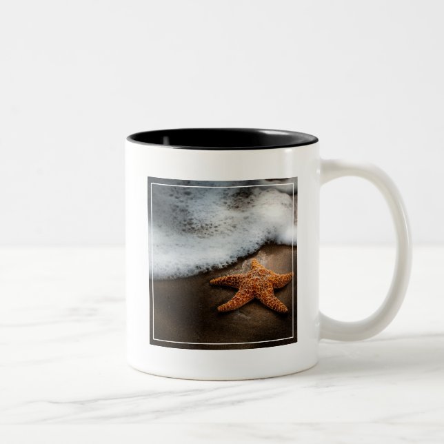 Caneca De Café Em Dois Tons Estrela do mar só na praia (Direita)