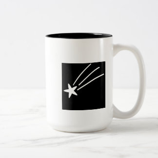 Caneca De Café Em Dois Tons Estrela fotografada