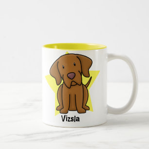 Caneca De Café Em Dois Tons Estrela Vizsla de Kawaii