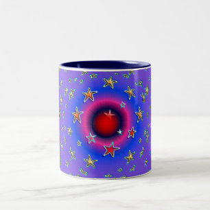 Caneca De Café Em Dois Tons Estrelas
