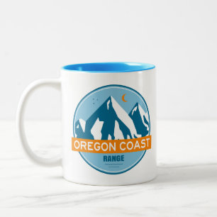 Caneca De Café Em Dois Tons Estrelas da Cordilheira da Costa de Oregon Lua