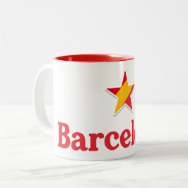 Caneca De Café Em Dois Tons Estrelas da Espanha – Barcelona