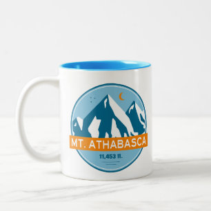 Caneca De Café Em Dois Tons Estrelas da Lua do Monte Athabasca