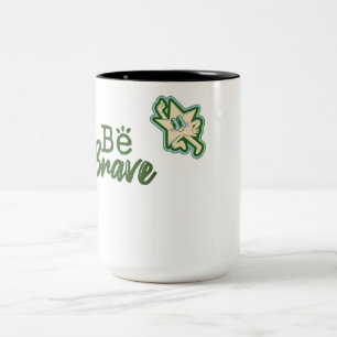Caneca De Café Em Dois Tons Estrelas Dançantes Gráficas Corajosas