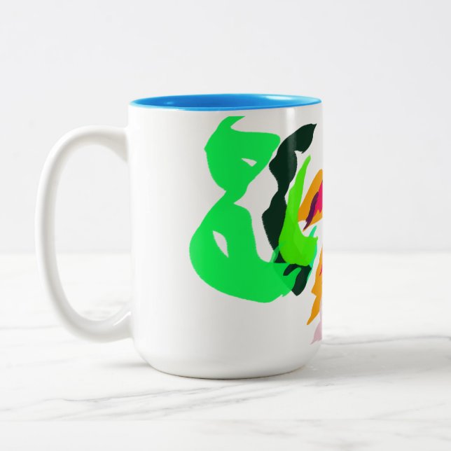 Caneca De Café Em Dois Tons Estrelas-do-mar e conchas alegria (Esquerda)