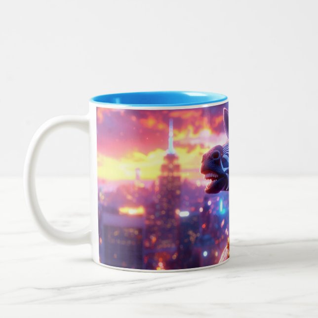 Caneca De Café Em Dois Tons Estrelas e faixas com ZEBRA ZANZIBAR (Esquerda)
