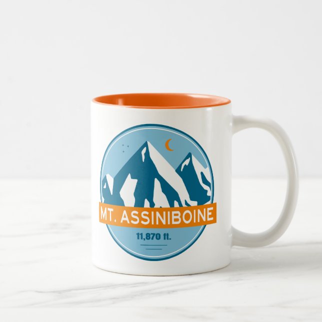 Caneca De Café Em Dois Tons Estrelas Lua do Mt. Assiniboine (Direita)