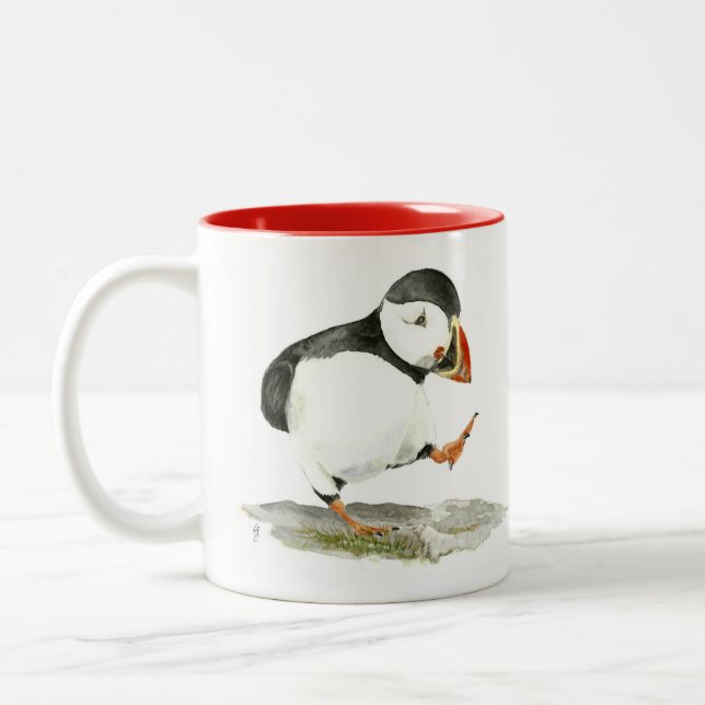 Caneca De Café Em Dois Tons Estritamente Puffin (Esquerda)