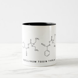 Caneca De Café Em Dois Tons Estrutura Química Botox