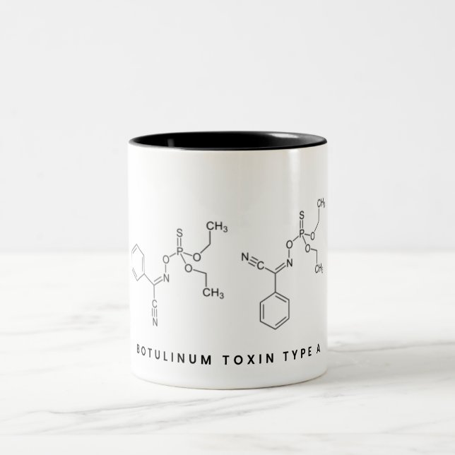 Caneca De Café Em Dois Tons Estrutura Química Botox (Centro)