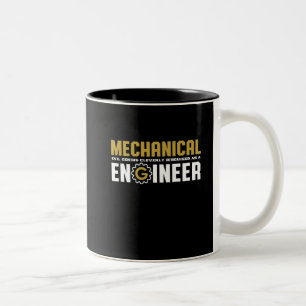 Caneca De Café Em Dois Tons Estudante de Engenheiro de Engenharia Mecânica Eng