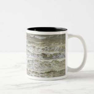 Caneca De Café Em Dois Tons Estudo das ondas (lavagem do cinza & do marrom,