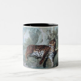 Caneca De Café Em Dois Tons Estudo de um Leopardo (por Jean-Baptiste Oudry)