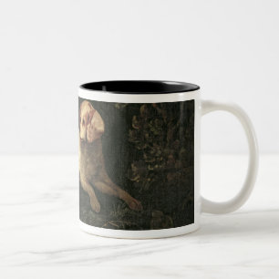 Caneca De Café Em Dois Tons Estudo do Spaniel de Clumber