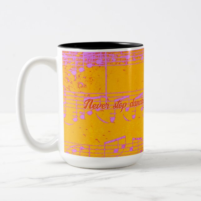 Caneca De Café Em Dois Tons Etapas Musicais - Citrus Jam Mug (Esquerda)