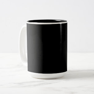 Caneca De Café Em Dois Tons Eterno Elegante de Trendência Simples Preto