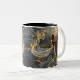 Caneca De Café Em Dois Tons Ethereal Dance Of Light, Enchanting Art, Gift for 